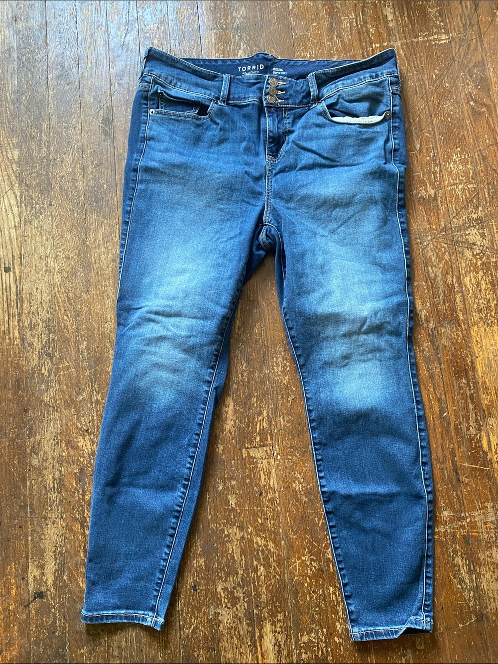 torrid Dark Blue High-Rise Stretch Skinny Jeggings